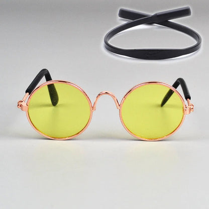 Anti-slip Cat Sunglasses Pet Accessories Small Dog Sun Glasses Classic Retro Circular Glasses for Kitten Photos Props Cosplay