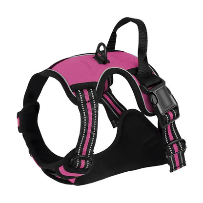 Pet Dog Harness for Medium Large Dogs, Adjustable Reflective No-Choke Padded Pet Vest Harness with  Front Clip Control Handle