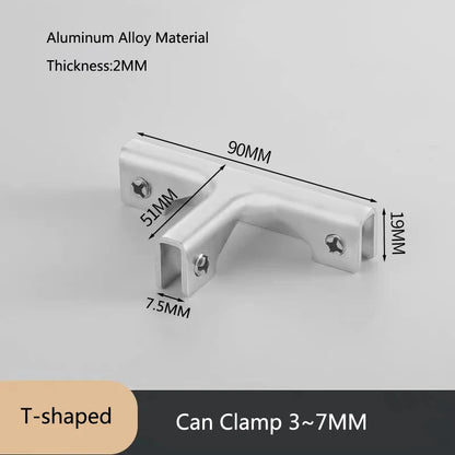 Glass Clamp Combination Fixing Clip for Showcase Fish Tank Cabinet Garden Fence Ceramic Tile Splicing DIY Panel Reinforced Clip
