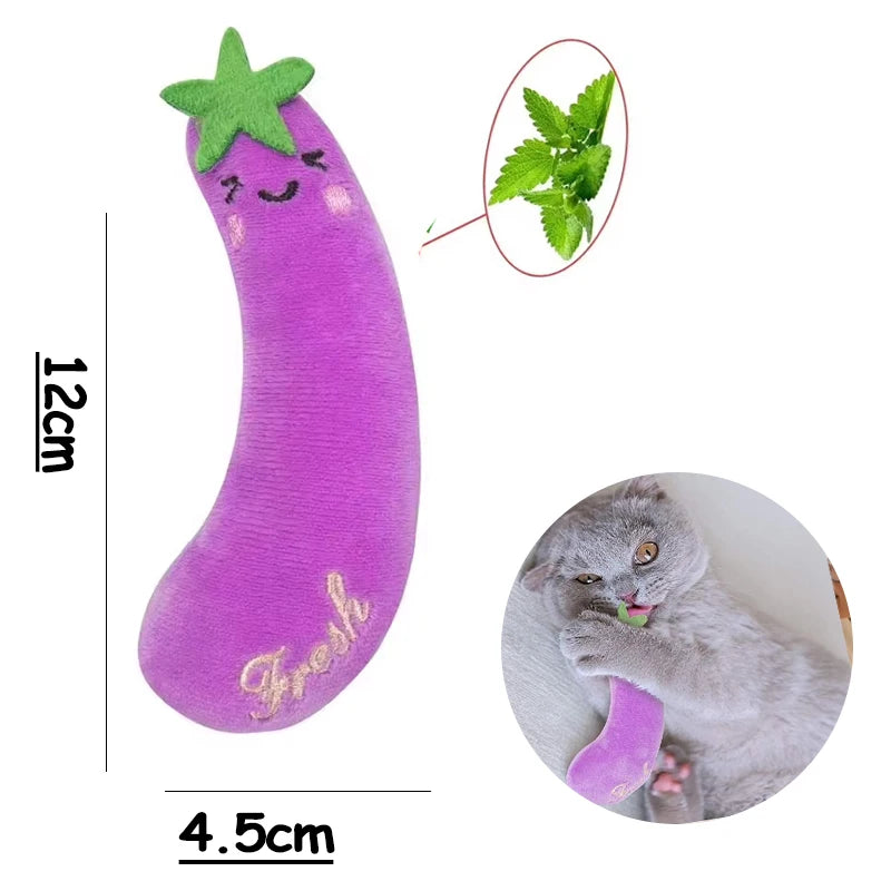 Cats Toy with Catnip Plush Cat Toys for Kitten Teeth Grinding Thumb Pillow Chewing Toy Claws Thumb Bite Pet Accessories