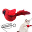 Bird Sound Cat Toy Interactive Cat Kicker Flapping Bird Vivid Bird Chirp Tweet Indoor Kitty Kitten Exercise Toys Rechargeable