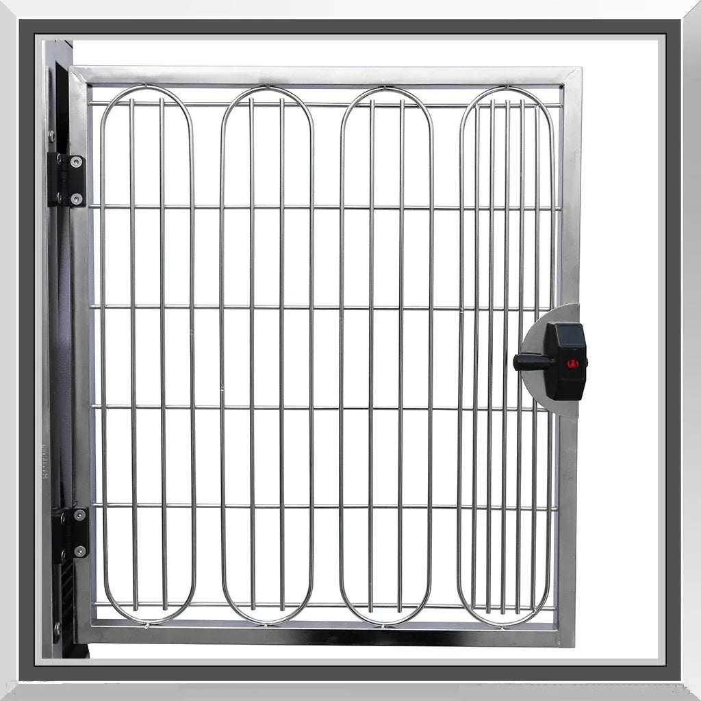 Professional Stainless Steel Veterinary Equipment Modular Breeding Animal Pet Cage With Solid Walls Dog Cage