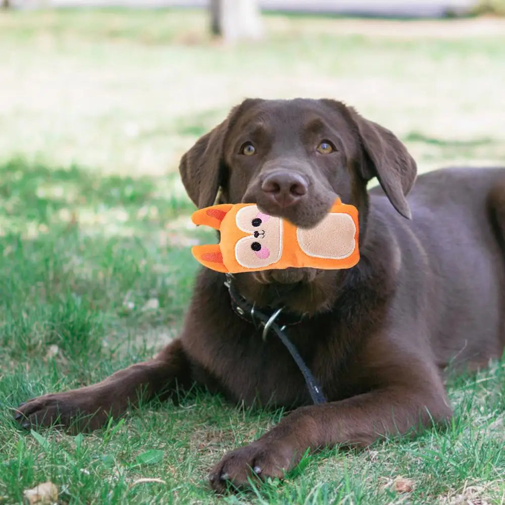 Chew Toys For Dogs Soft Cartoon Plush Dog Teethers Chew Toys Relaxing Sensory Toys Interactive Elastic Pet Toys With Sound For