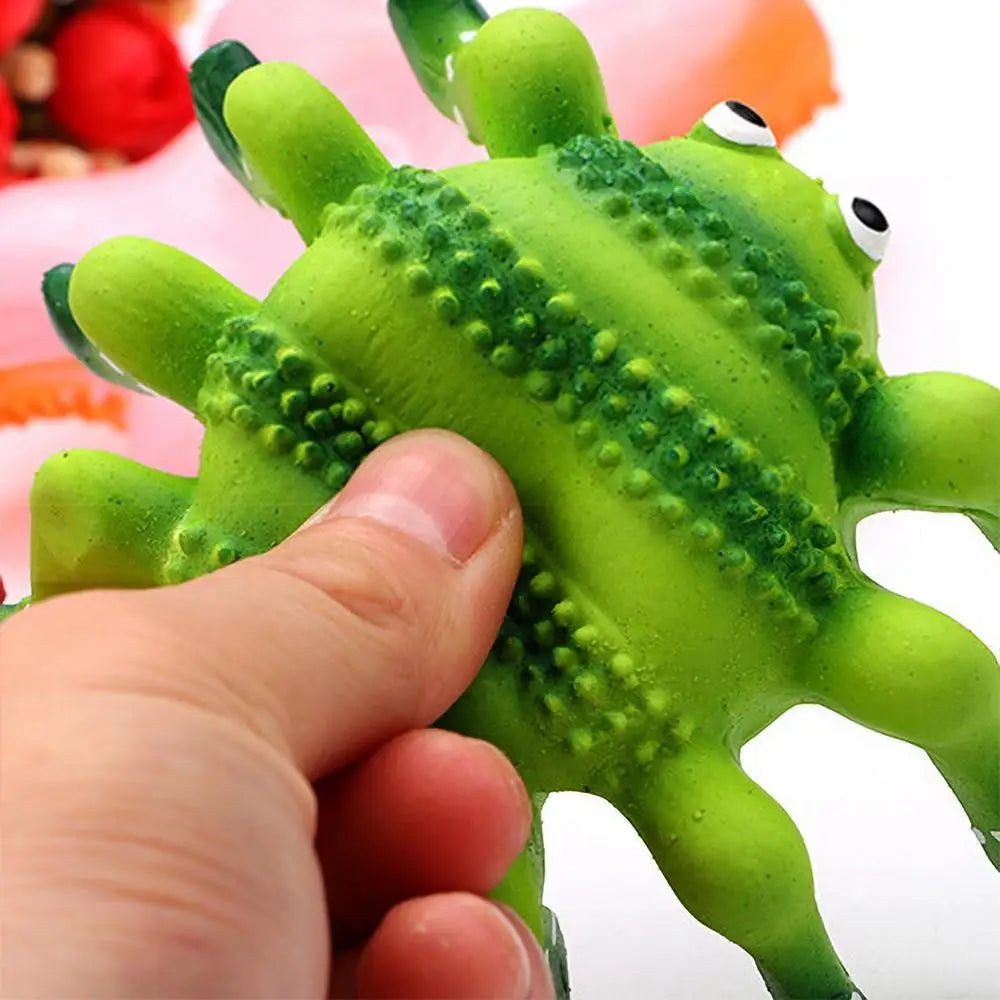 Pet Squeaky Toy Dog Teeth Cleaning Toys Sound Interactive Dog Teether Bite Resistant Funny Puppy Chewing Playing Toys