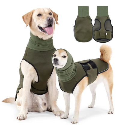 Dog Relief Calming Vest Dog Anti Anxiety Jacket Reflective Turtleneck Coat with Hood Small Medium Large Dogs Clothes