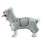 UXCELL Dog Bathrobe Pet Hooded Drawstring Towel Casual Striped Soft Dog Bath Towel Absorbent Dog Coral Fleece Coat Bath Robe