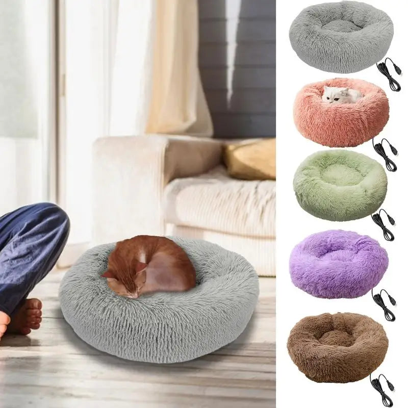 Electric Heated Dog Bed Soft and Comfortable Pet Heating Pads USB Charging Cat Mat winter Warm Indoor Pet Bed Heating Pet Pads