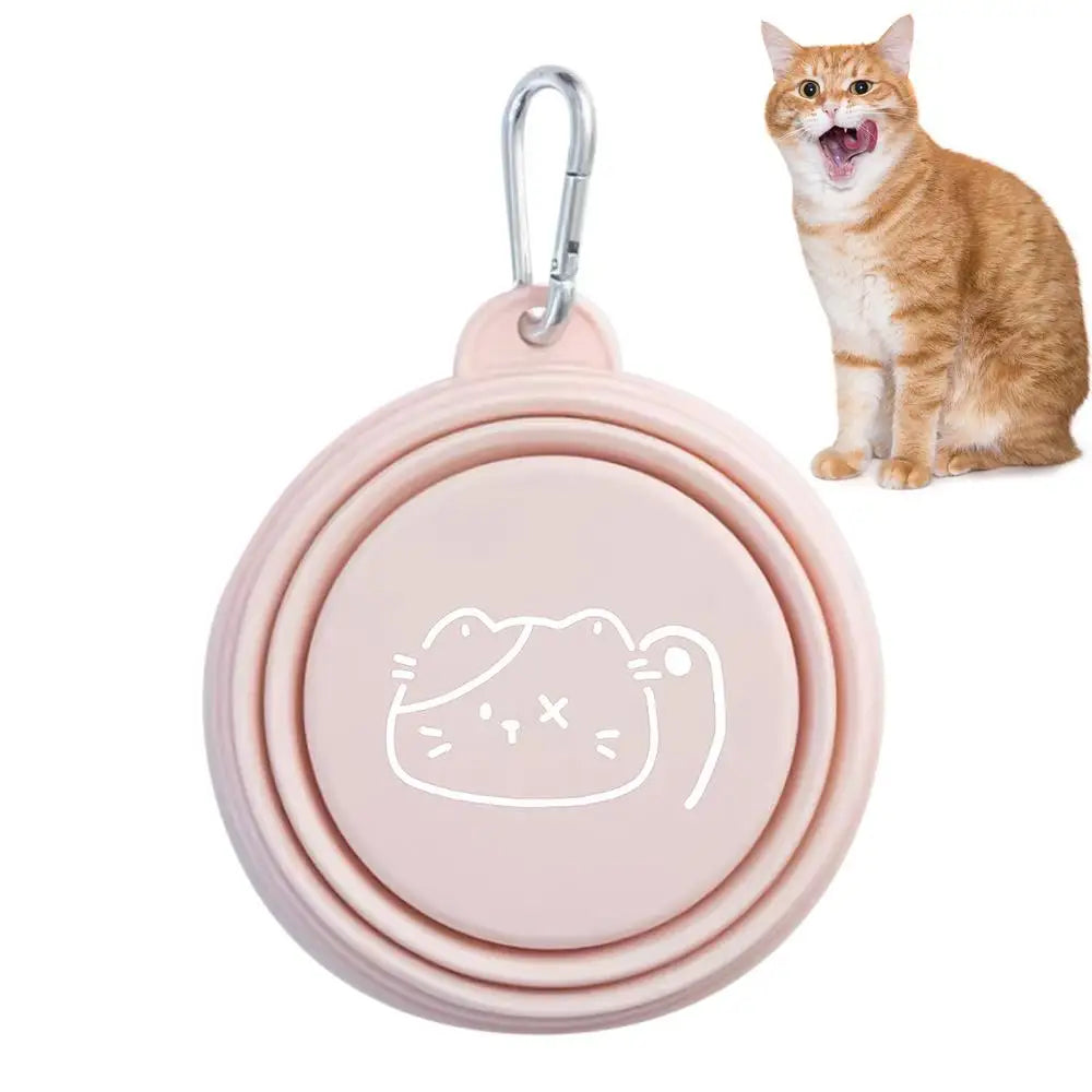 Dog Travel Folding Bowl Foldable Bowls for Cats Dogs Feeding Watering Feeding Dish Pets Drinking Cup Outdoor Puppy Water Bag