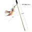 1PC Teaser Feather Toys Kitten Funny Colorful Rod Cat Wand Toys Wood Pet Cat Toys Interactive Stick Pet Cat Supplies