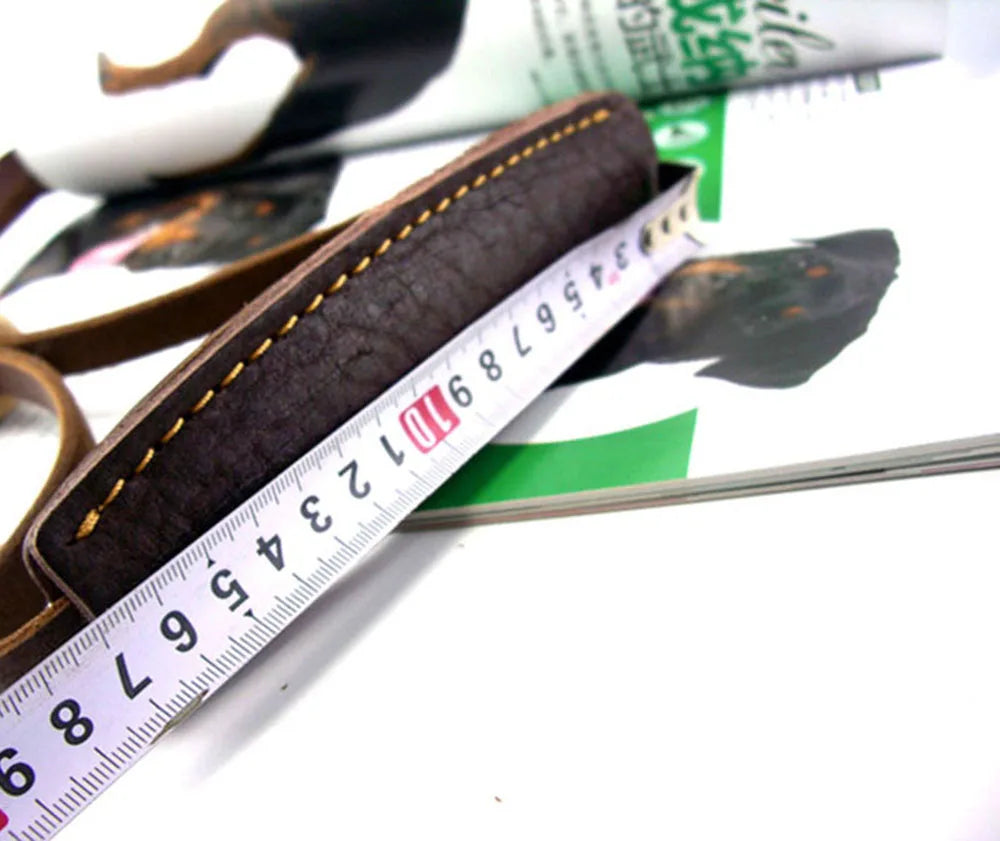 Real Leather Martingale Dog Collar Soft Wide Genuine Leather Dog Collar Adjustable for Medium Large Dogs Pet Training Supplies