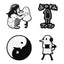 Funny Animal Sets Enamel Pins Cartoon Anime Figure Ghost Spooky Cute Cat Bird Brooches Backpack Lapel Badge Punk Jewelry Gifts