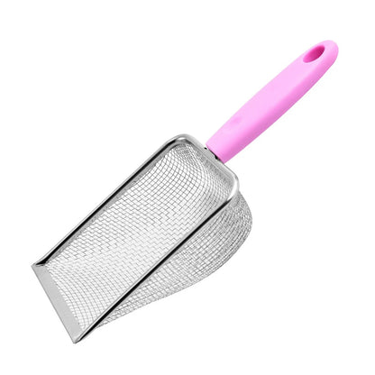 Cat Litter Scoop Metal Cat Litter Shovel Comfortable Handle Scoop For Cats Toilet Cleaning Tools Stainless Steel Cats Shovel