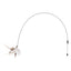 Uxcell Handheld Cat Teaser with Bell Fluffy Plume Teasing Sticks Flexible Fishing Rod Toy Indoor Scratching Pet Supplies