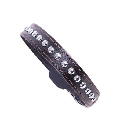 Unisex Studded Dog Collar Adjustable PU Leather Collars for Medium and Large Dogs Pet Necklace for Doberman Big Dogs Products