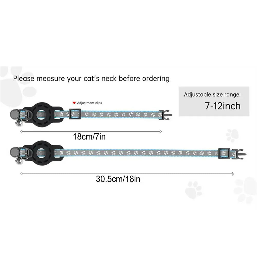 Reflective Cat Collar Pet Cat Adjustable Vest Anti-Lost Safety Release Buckle Cat Neck Waring  with Removable Bell for Camping