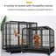 Dog Cage Small Medium Large Dog Square Tube Dog Cage Bold Iron Pet Dog Dog Cage Dog House Teddy Golden Retriever Supplies