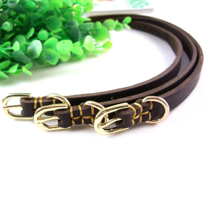 Soft Real Leather Puppy Collar Genuine Leather Dog Collar for Small Dogs and Cats Adjustable Pet Collar for Doggy Terrier Yorkie