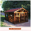 Manufacturer spot outdoor dog house wooden dog villa bite-resistant kennel rain-proof kennel can be customized dog house pet ca