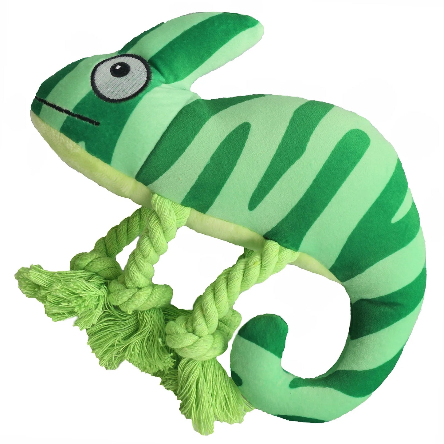 Dog Plush Toy Cross Border Plush Filled Striped Chameleon Lizard Squeaking Pet Toy Dog Toy Fleece Squeak Toys