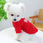 Embroidery Paris Pet Cat Sweatshirt for French Bulldog Warm Fleece Small Medium Dog Clothing New Year Winter Red Puppy Overalls