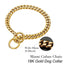 Gold Chain Dog Collar 10mm Fashion Dog Cuban Link Pet Gold Necklace Metal Puppy Jewelry Bulldog P Chain Pet Training Slip Collar