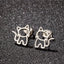 1 Pair Cute Cat Stainless Steel Stud Earrings for Mens Womens Punk Students Gifts Trend Fashion Small Ear Studs Jewelry