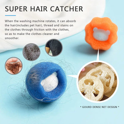 Washing Machine Sponge Washing Ball, Pet Hair Cleaning Anti-entanglement Washing Ball, Reusable