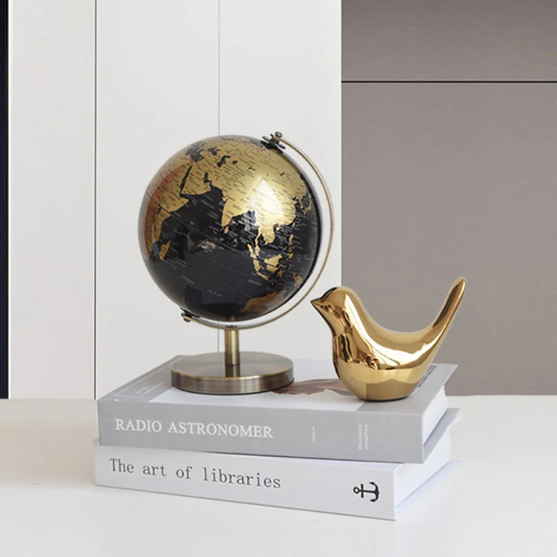 Gold Ceramic Bird Figurines Home Decoration Accessories Golden Bird Figures Fashion Wedding Ornaments Room Decor
