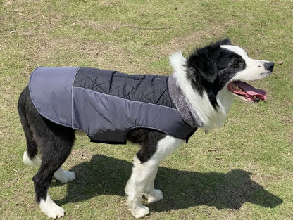 Warm Fleece Collar Dog Coat Jacket Double-Sided Winter Dog Coat Waterproof Puppy Clothing For Small Medium & Large Dogs Supplies
