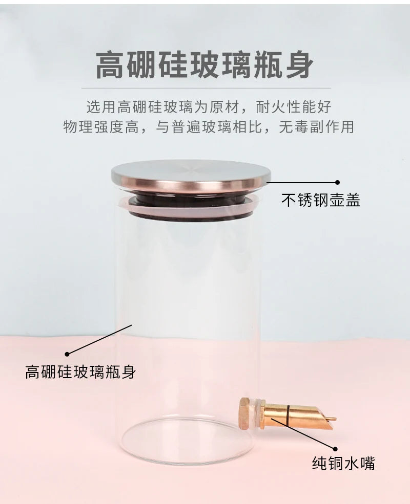 Glass Fine Needle Striker Water Bottle Anti-bite Chinchilla SquirrelTwig Rat Hedgehog Glider Hamster Water Feeder Dispenser