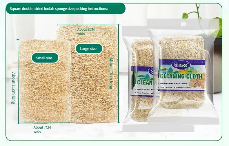 Natural Loofah Sponge Kitchen Sponge Wash Dish Eco-Friendly  Shower Luffa Body Scrubbers Loofa Biodegradable Sponge