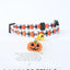 Funny Cosplay Collar Accessories for Dogs Scary Halloween Printing Ghost Pumpkin Pet Neck Wear Ring Bell Cartoon Cat Necklace