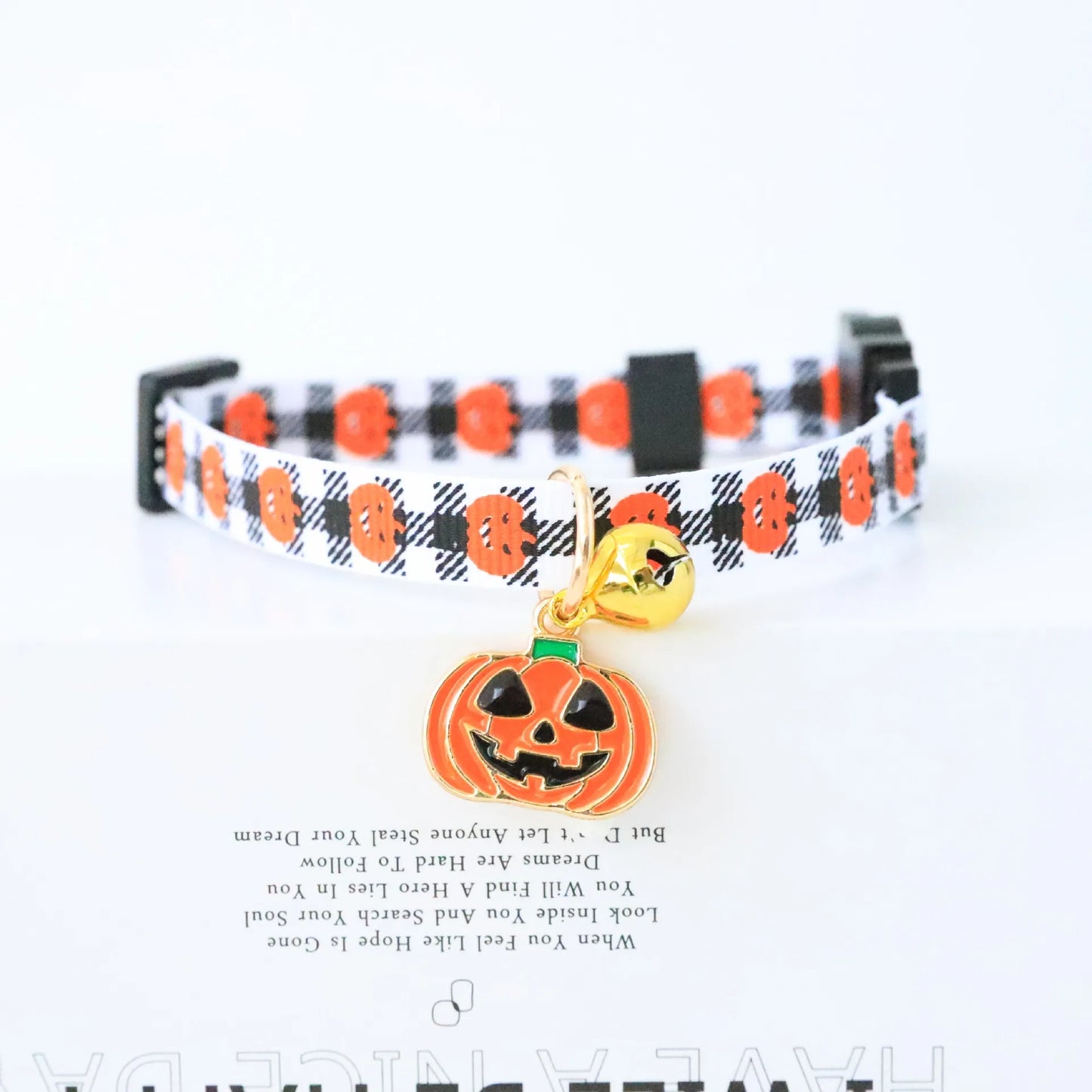 Funny Cosplay Collar Accessories for Dogs Scary Halloween Printing Ghost Pumpkin Pet Neck Wear Ring Bell Cartoon Cat Necklace
