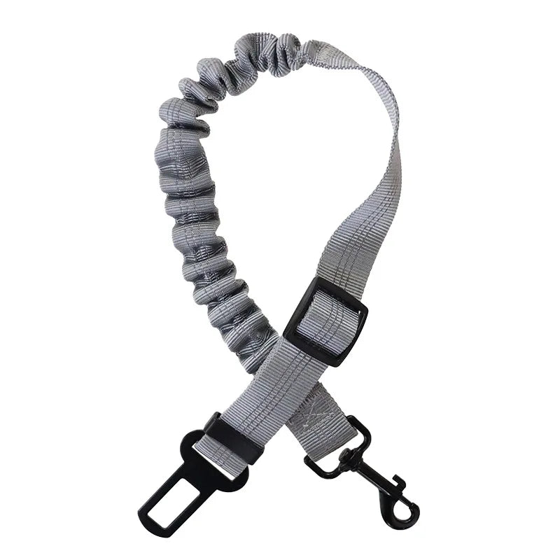 Dog Car Leash Seat Belt Attachment for Dogs Cats Pets Adjustable Safety Elastic Lead Harness for Cars with Elastic Nylon Buffer