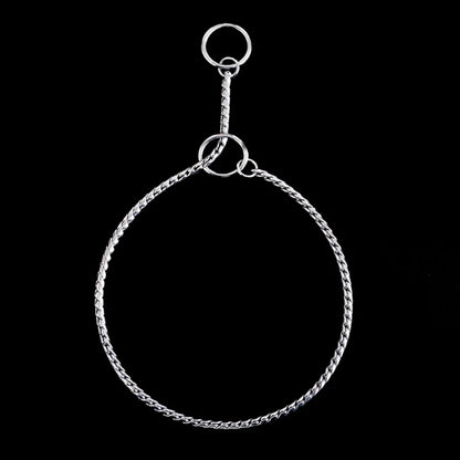 Copper Snake P Chain Dog Collar Small Puppy Large Dog Collar Necklace Choker Pet Training Supplies Slip Collar Gold Sliver Black