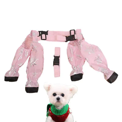 Dog Leggings with Boots Breathable Dog Booties Paw Protector All-Weather Cat Dog Shoe Winter Snowy Day Summer Hot Pavement Shoes