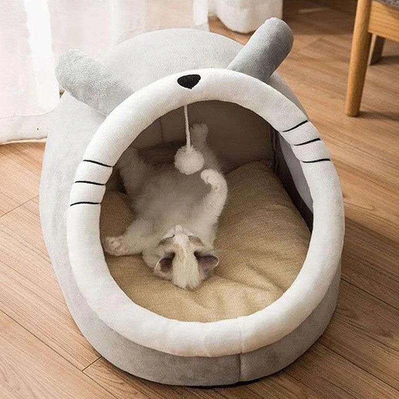 tent bed for cats Pet Tent Cave Bed for Cats Small Dogs Self-Warming Cat Tent Bed Cat Hu – Whiskers Way