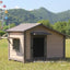 Outdoor dog house  large dog medium courtyard solid wood outdoor  sun protection rain protection villa Tongshen