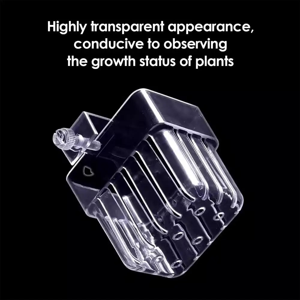 Aquarium Plant Basket Transparent Aquarium Decorations Plants Pot Aquatic Plants Holder Aquatic Plant Cup Aquascape Decor