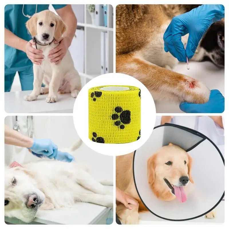 Self Adhesive Bandage Wrap Dog Bandage Shoes Pet Self Adhesive Bandage Dog Cohesive Bandage Multifunctional Pet Wound Care