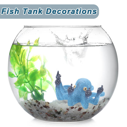 UXCELL Stylish Fish Tank Resin Decor Aquarium Ornament Funny Octopus Landscaping Statue for Aquarium Fish Tank Decorations