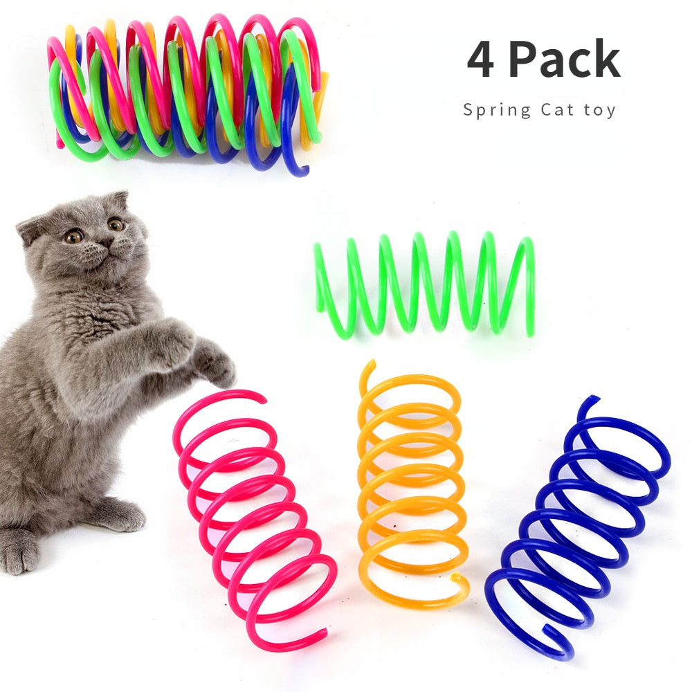 Pet Cat Self-hey Toy Colored Spring Jumping Funny Cat  Tumblers Toy Cat Supplies Pet Products for Cats Cat Toys Interactive