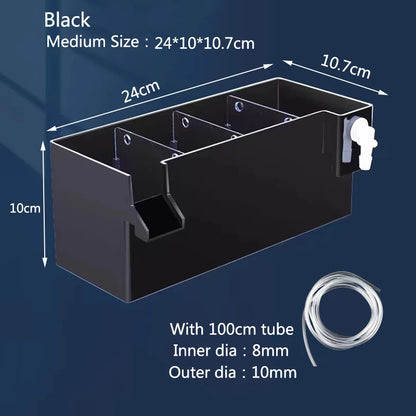 4 in 1 Fish Tank External Filter Box Acrylic Filter Dry and Wet Separation Small Silent External Suspend Aquarium Drip Overflow