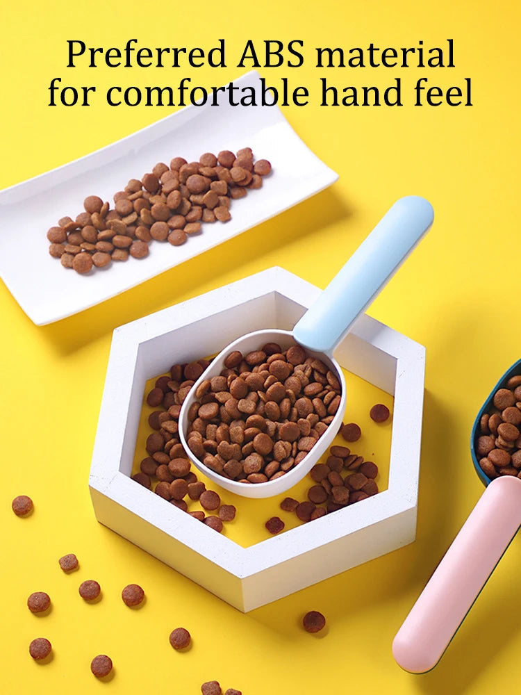 One Pet Food Spoon, Multifunctional 2-In-1 With Sealed Clip Handle, Suitable For Cats And Dogs, Birds, Rabbits Feeding Spoon