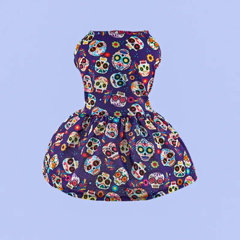 Halloween Dog Costume Funny Dog Clothes Terror Spider Skull  Pet Dog Dress Puppy Jumpsuit Chihuahua Bichon Dachshund Dog Outfits