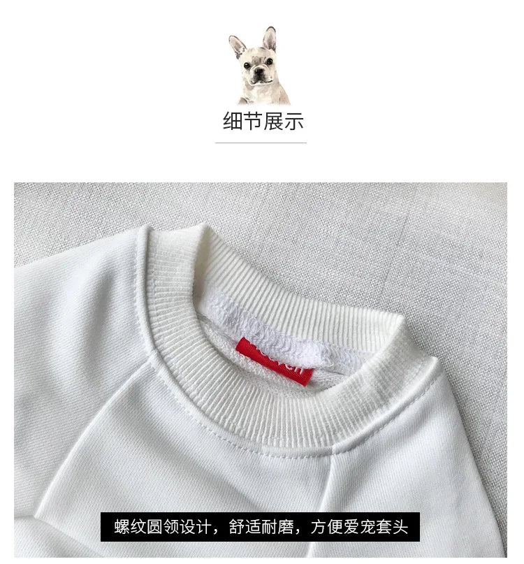 Pet Clothes  Dog Clothes Parent-child Wear Spring and Autumn Korean Version Printing Pure Cotton Two Colors Seven Sizes