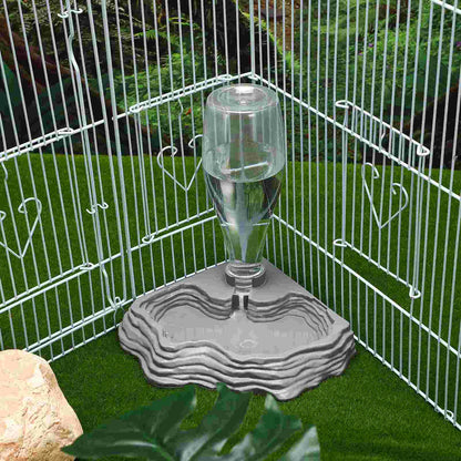 Terrarium Lizard Kennel Reptile Accessories Gecko Food and Water Dish Waterer Animals Dispenser Turtle Bearded Dragon fish Tank