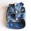 Dog Denim Jacket for Small Medium Dogs Spring Autumn Dog Clothes Classic Jeans Lapel Vest Chihuahua Yorkie Bulldog Pet Apparel