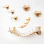 Wall Mounted Cat Climbing Wood Shelves Cat Bridge and Cat Hammock or Platform with Pedals for Kitten Perch and Rest