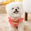 Knitted Flower Pet Dog Sweaters Orange Winter Warm New Year Clothing for French Bulldog Outfits Fancy Small Puppy Overalls